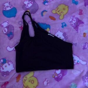 Black Strappy Crop Top